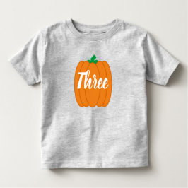 Pumpkin 3rd Birthday Toddler T-shirt