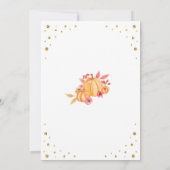 Pumpkin 5th Birthday 5th Herfst Party Gold Invite Kaart (Achterkant)