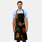 Pumpkin achtergrond halloween donker schort (Gedragen)