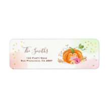 Pumpkin Adresetiketten Herfst herfst Gold Pink