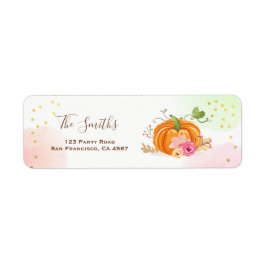 Pumpkin Adresetiketten Herfst herfst Gold Pink Etiket