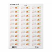 Pumpkin Adresetiketten Herfst herfst Gold Pink Etiket (Full Sheet)