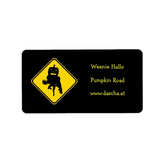 Pumpkin Ahead. Etiket (Voorkant)