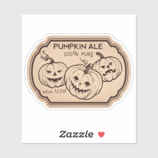 Pumpkin Ale Potion  Label Sticker (Vel)