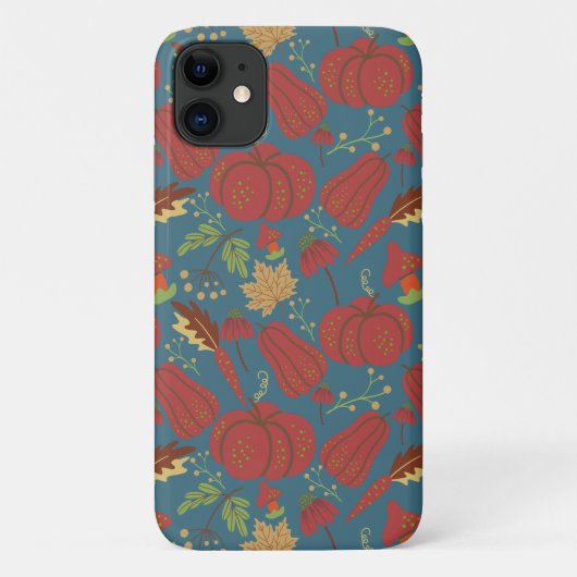 Pumpkin and carrot  seamless pattern red and blue Case-Mate iPhone case (Achterkant)