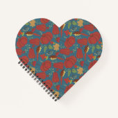 Pumpkin and carrot  seamless pattern red and blue notitieboek (Voorkant)