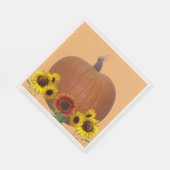 Pumpkin and Sunflowers Orange Thanksgiving   Servet (Hoek)