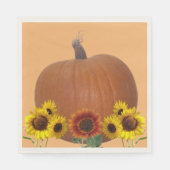 Pumpkin and Sunflowers Orange Thanksgiving   Servet (Voorkant)
