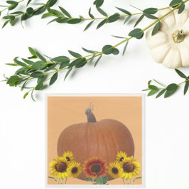 Pumpkin and Sunflowers Orange Thanksgiving   Servet