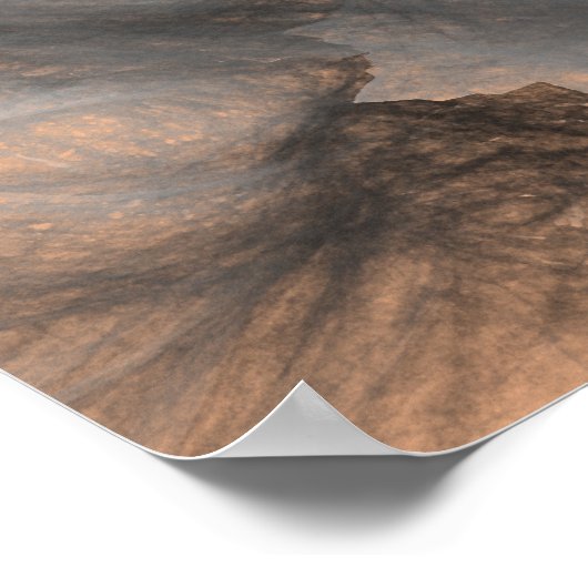 Pumpkin  Antiek Sepia Gray Herfst Schetch Art Poster (Hoek)