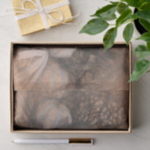 Pumpkin  Antiek Sepia Gray Herfst Schetch Art Tissuepapier (Geschenk)