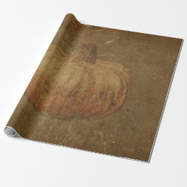 Pumpkin  Antiek Sinaasappel Autumn Textuur Cadeaupapier
