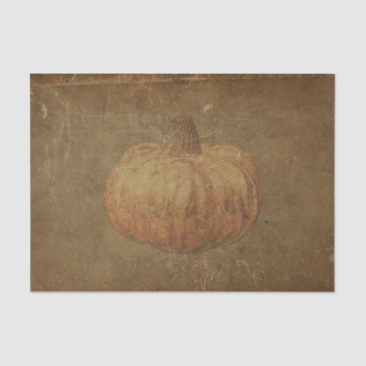 Pumpkin Antiek Sinaasappel Autumn Textuur Tissuepapier (Voorkant)