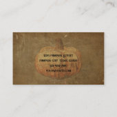 Pumpkin Antiek Sinaasappel Autumn Textuur Visitekaartje (Achterkant)