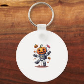 Pumpkin Astronaut � Spooky Space Explorer Shirt Sleutelhanger (Voorkant)