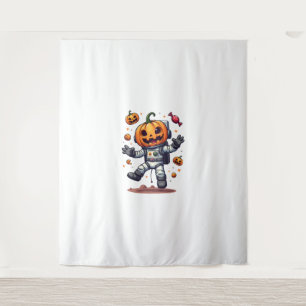 Pumpkin Astronaut - Spooky Space Explorer Shirt Wandkleed