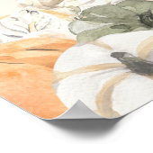 Pumpkin Autumn Baby shower Welkomstbord Poster (Hoek)