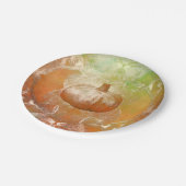 Pumpkin Autumn Burnt Oranje Textielontwerp Papieren Bordje (Gekanteld)