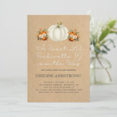 Pumpkin Autumn Country Herfst Baby shower Punkinet Kaart (Staand voorkant)