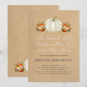 Pumpkin Autumn Country Herfst Baby shower Punkinet Kaart (Voorkant / Achterkant)