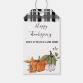 Pumpkin Autumn Fall laat Thanksgiving zakendoen Cadeaulabel (Voorkant)