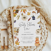 Pumpkin Autumn Floral Baby shower per post