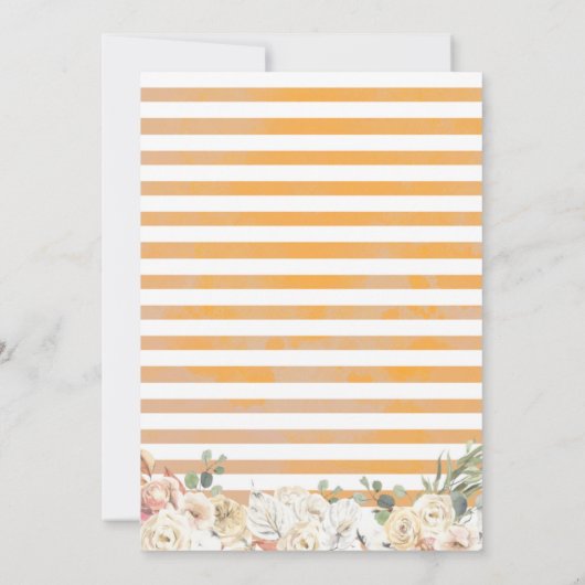 Pumpkin Autumn Floral Herfst in Love Baby shower Kaart (Achterkant)