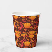 Pumpkin Autumn - Gepersonaliseerd Papieren Bekers (Achterkant)
