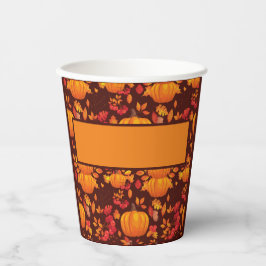 Pumpkin Autumn - Gepersonaliseerd Papieren Bekers