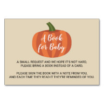 Pumpkin Autumn Herfst Baby shower Boek voor Baby K