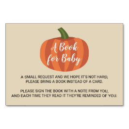 Pumpkin Autumn Herfst Baby shower Boek voor Baby K Kaart
