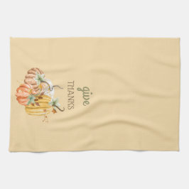 Pumpkin Autumn Herfst Butternut Yellow Brown Sage Theedoek