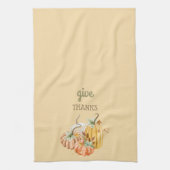 Pumpkin Autumn Herfst Butternut Yellow Brown Sage Theedoek (Verticaal)