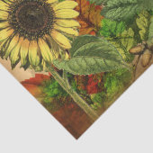Pumpkin Autumn Herfst Sunflower Tissuepapier (Detail)