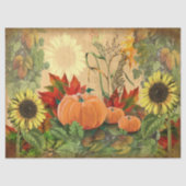 Pumpkin Autumn Herfst Sunflower Tissuepapier (Voorkant)