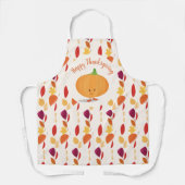 Pumpkin Autumn Leaves Thanksgiving Schort (Voorkant)