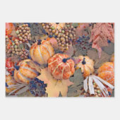 Pumpkin Autumn Oranje laat digitaal schilderen Inpakpapier Vel (Voorkant)