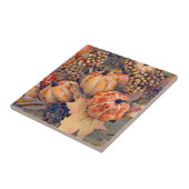 Pumpkin Autumn Oranje laat digitaal schilderen Tegeltje (Zijkant)
