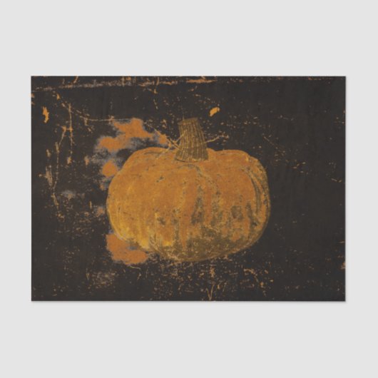 Pumpkin Autumn  Oranje zwarte-grungetextuur Tissuepapier (Voorkant)