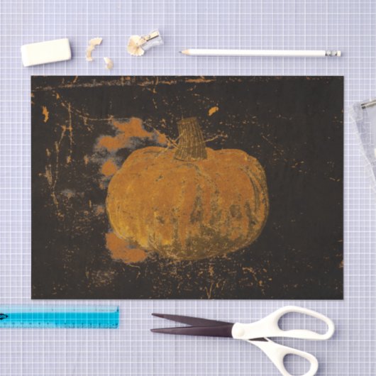 Pumpkin Autumn  Oranje zwarte-grungetextuur Tissuepapier (Craft)