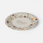 Pumpkin Autumn Rustic Vrijgezellenfeest Papieren Bordje (Gekanteld)