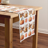 Pumpkin Autumn Table Runner Korte Tafelloper (Voorbeeld)