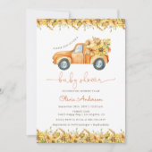 Pumpkin Autumn Truck Baby shower Uitnodiging (Voorkant)
