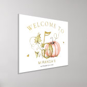 Pumpkin Autumn Verjaardagsnummerbord Folie Afdrukken (Laagn)