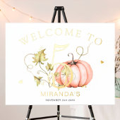 Pumpkin Autumn Verjaardagsnummerbord Folie Afdrukken