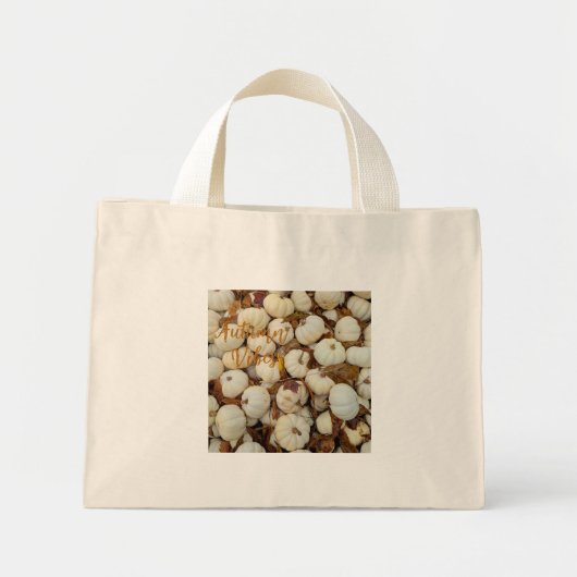 Pumpkin Autumn Vibes Monogram Grote Tote Bag (Voorkant)