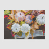 Pumpkin Autumn White Oranje glanzend Tissuepapier (Voorkant)