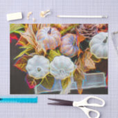 Pumpkin Autumn White Oranje glanzend Tissuepapier (Craft)