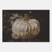 Pumpkin Autumn White Sepia Black Texture Inpakpapier Vel (Voorkant 2)