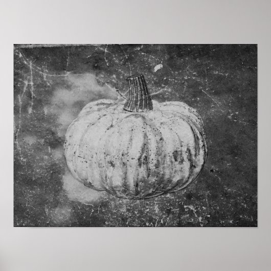 Pumpkin Autumn , zwart en wit Poster (Voorkant)